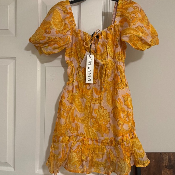 NWT MINKPINK Blaise Paisley Mini Dress Size XS - Picture 2 of 3